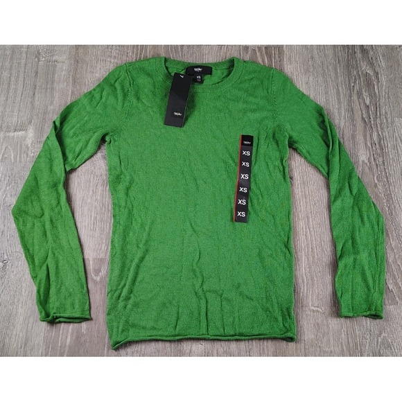 Sweaters - Mossimo Women's XS Green Long Sleeve Crew Neck Sweater Lightweight Knit Top